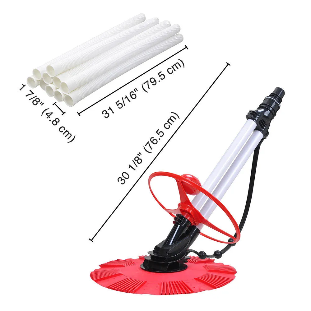 TheLAShop Inground Automatic Swimming Pool Cleaner Vacuum Red