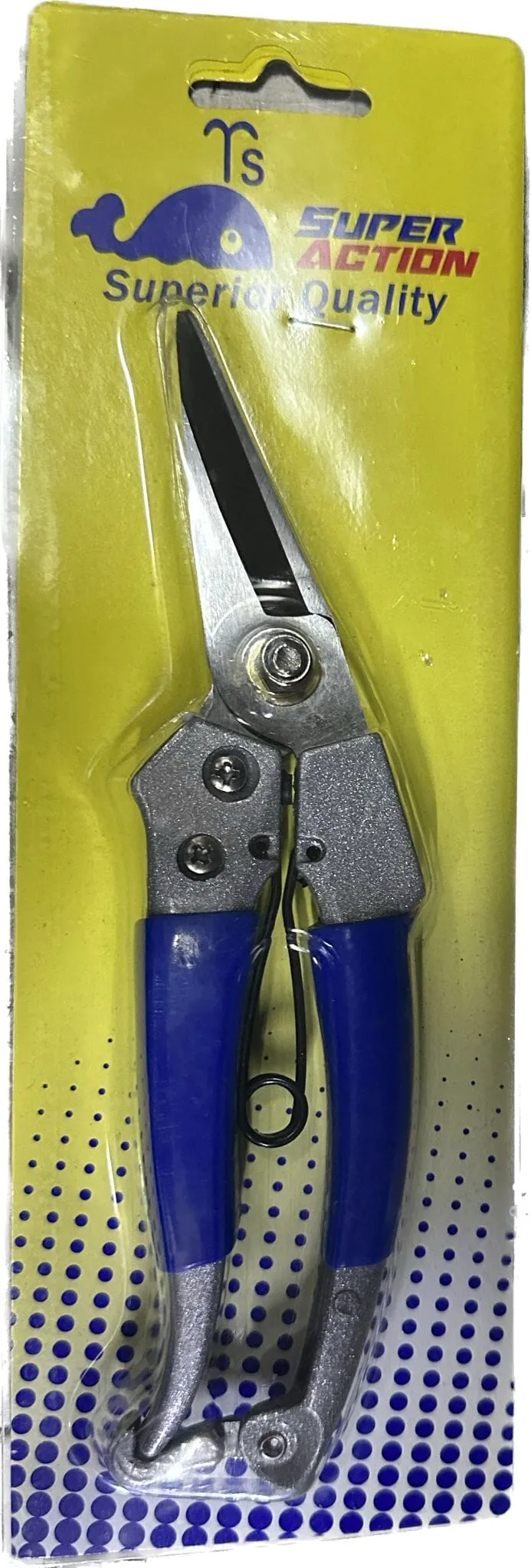 Tiger/Super Action Pruning Shear K8047h (Blue Handle)| Model: SHEAR-K8047H