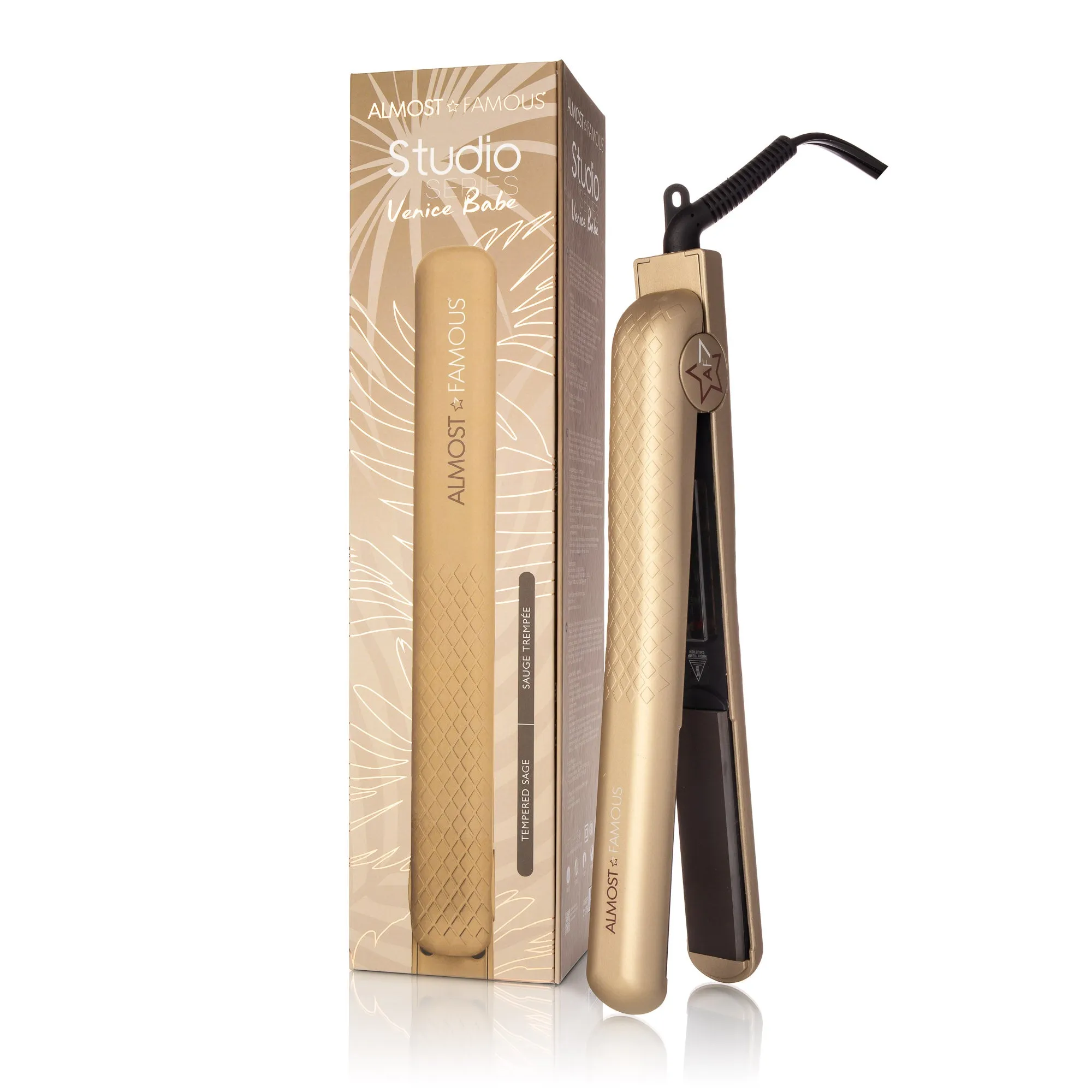 Venice Babe 1.25" Flat Iron with Luxe Gem Infused Plates