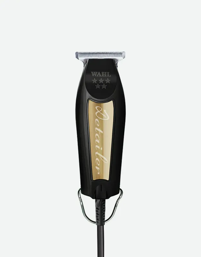 Wahl - 5 Star Series Detailer Professional Corded Trimmer, "T" Wide Blade, Black & Gold Edition