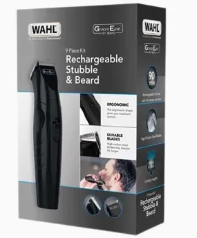 Wahl Groom Ease Rechargeable Stubble And Beard 9 Piece Kit