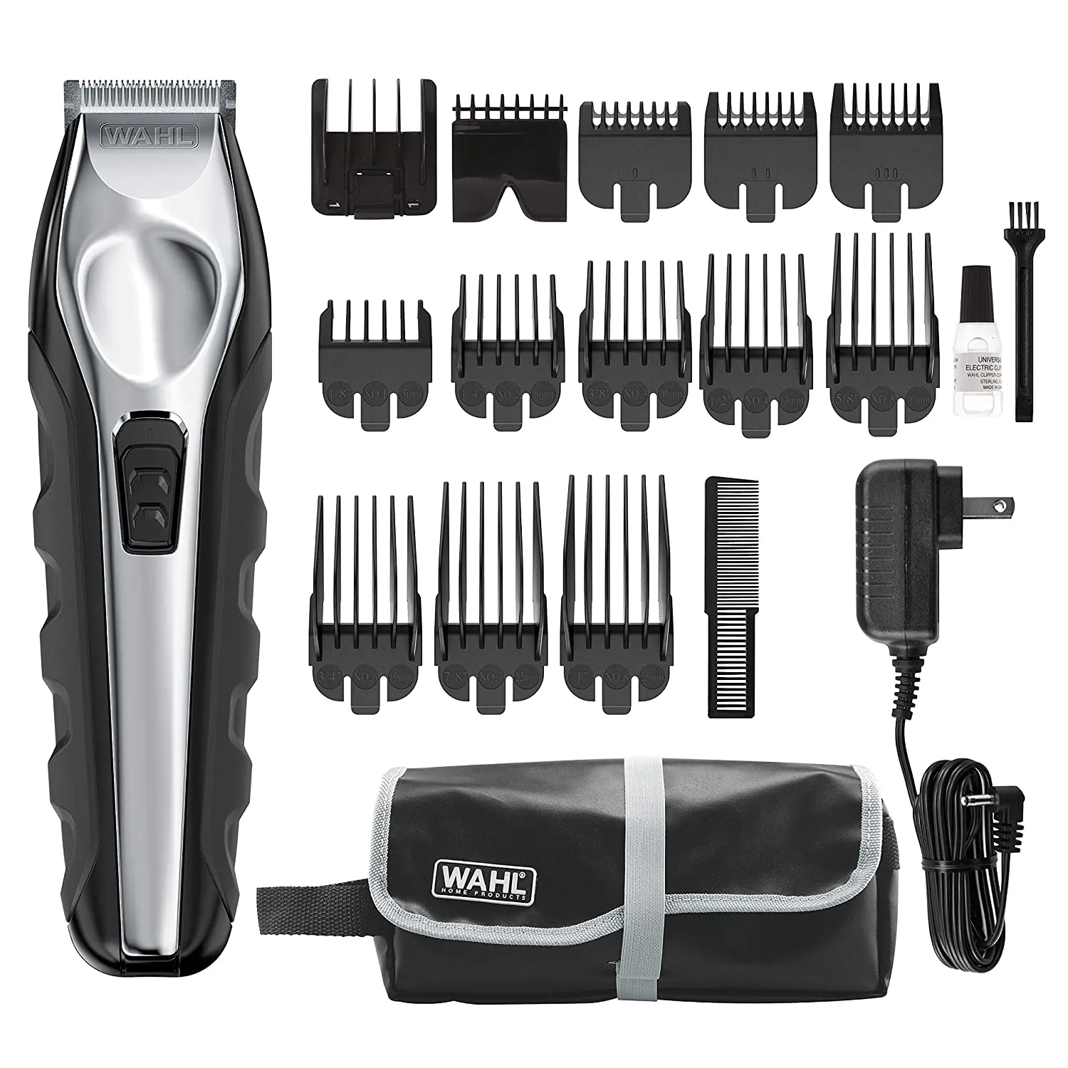 Wahl Lithium Ion Total Beard Trimmer, Facial Hair Clippers with 13 Guide Combs for Easy Trimming, Detailing, & Grooming – Model 9888