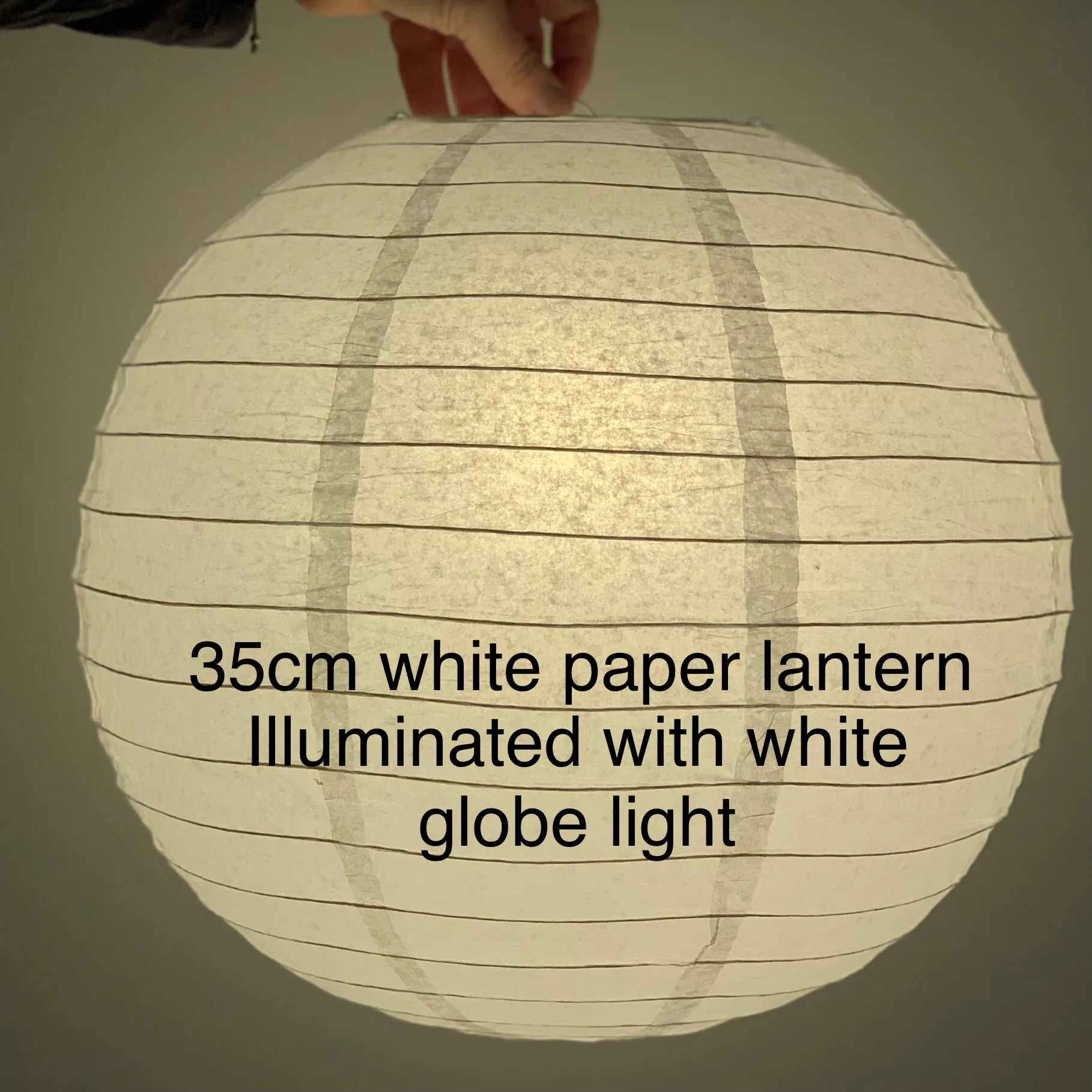 White Globe Light (waterproof lantern lighting -battery operated)