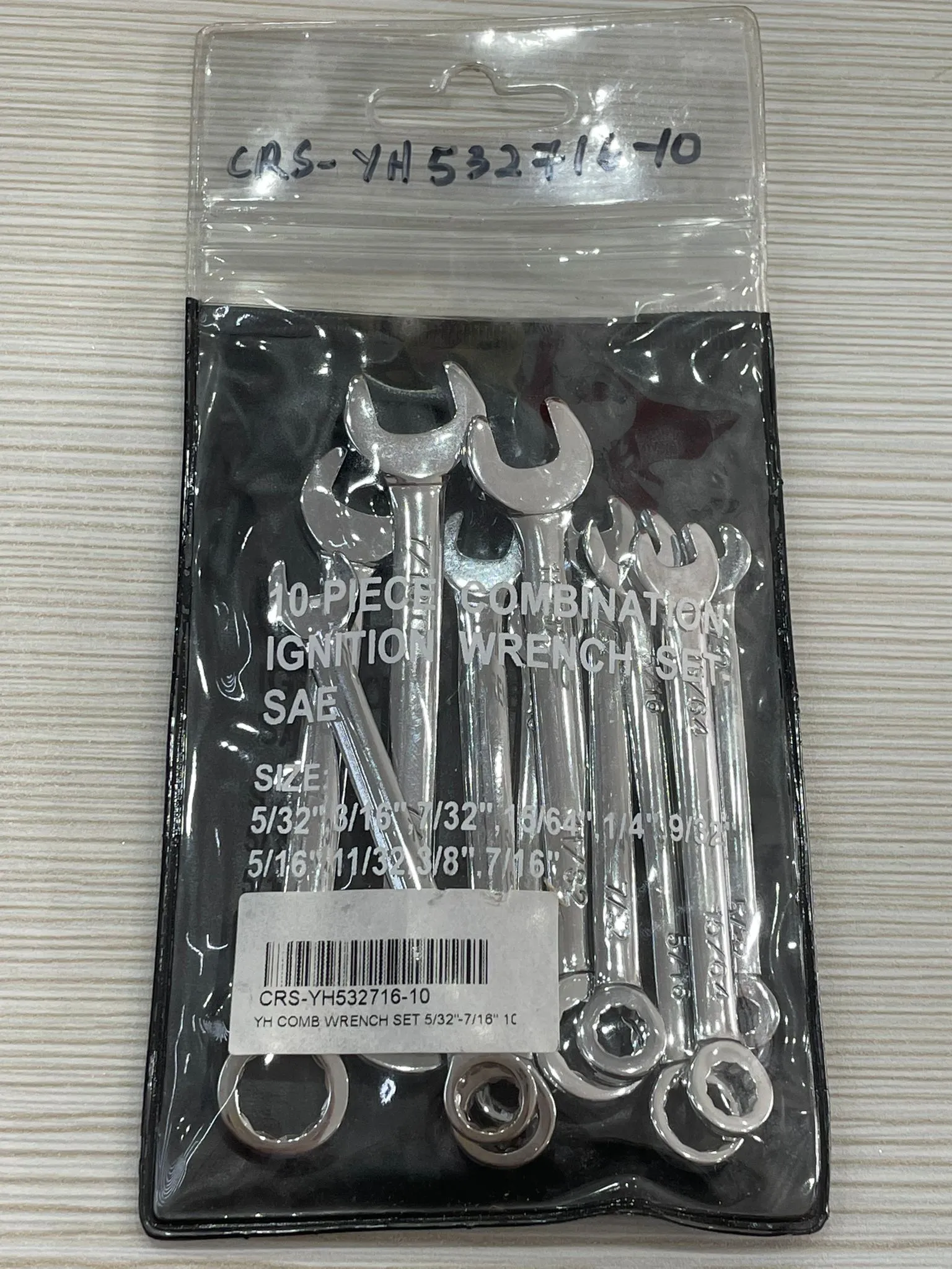 YH Comb Wrench Set 5/32"-7/16" 10Pcs | Model : CRS-YH532716-10